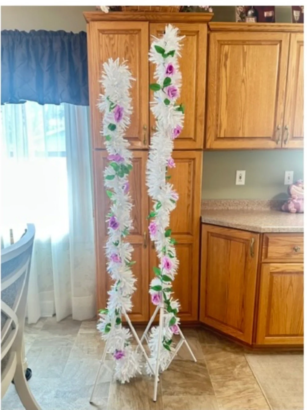 7 White MEGA Iridescent Tinsel 9 FEET LONG Garlands for Weddings, Holidays ~ NWT